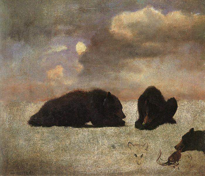 Albert Bierstadt Grizzly bears